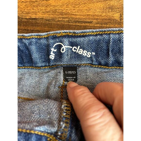 ART CLASS Girl’s Distressed Cut Off Jean Shorts / Size: L 10-12 - Picture 3 of 7